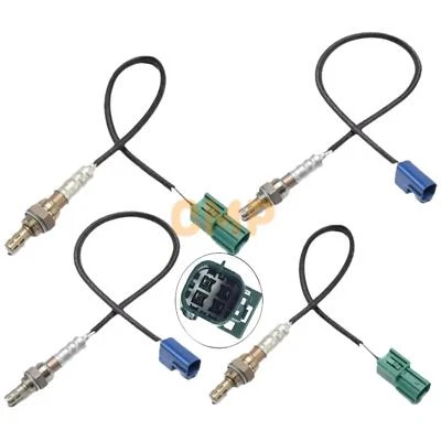 Juego de 4 sensores de oxígeno O2 aguas arriba + aguas abajo para Nissan Pathfinder 2004 3,5 L Foto 1 de 4