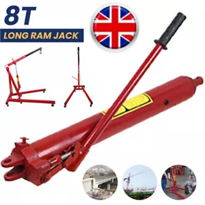 Crane Hydraulic Cylinder 8t Ton Long Ram Engine Lift Hoist Pump Jack Workshop UK - Picture 1 of 12