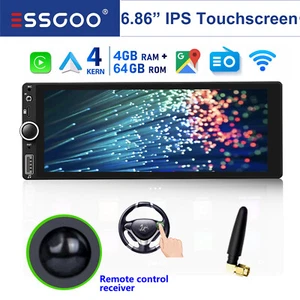 6.86" Android 14 4+64G Carplay Autoradio 1DIN GPS NAV Wifi Bluetooth RDS DAB KAM - Bild 1 von 14