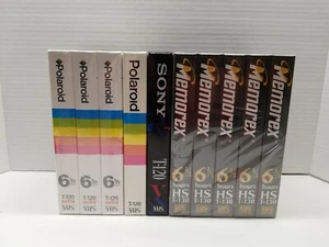 LOT OF 10 NOS SEALED VHS BLANK VHS TAPES - Picture 1 of 1