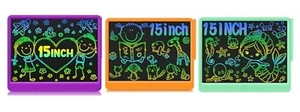 Tablette d'écriture LCD 15 pouces dessin coloré tableau griffonné pour enfants cadeau électronique - Photo 1/24