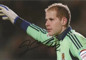 FOTO DE ACCIÓN 6x4 firmada por Peter Gulacsi RB LEIPZIG, Liverpool y casco + certificado de autenticidad - Imagen 1 de 1