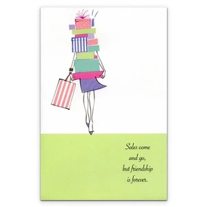 Funny Shopping FRIENDSHIP Card, "Sales Come & Go" by American Greetings +✉ - Picture 1 of 4