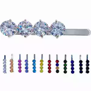 USA EINFACHE MAGNETISCHE SPANGE HAARSPANGE HAARNADEL hergestellt mit SWAROVSKI KRISTALL CZ-1 - Bild 1 von 18