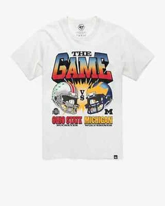 Ohio St. Vs. Michigan NCAA '47 The Game White Dueling Rivalry Men's Tee Shirt - Picture 1 of 1