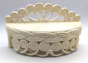 Vintage 1970s Burwood Cream Rattan Boho Wall Shelf - Imagen 1 de 13