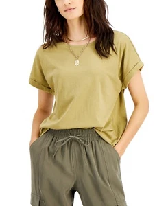 INC International Concepts Women's Boxy Crewneck T-Shirt (Medium, Mountain Moss) - Picture 1 of 1