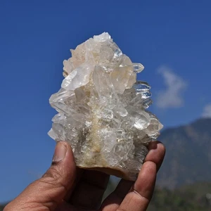 HIMALAYAN GLACIER LEMURIAN SEED NIRVANA ICE ABUNDANCE QUARTZ CRYSTAL CLUSTER. - Picture 1 of 11