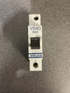 VOLEX 40 AMP Type B 6kA MCB CIRCUIT BREAKER VB40 B40 40A Shower Oven - Picture 1 of 6