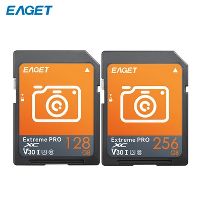 EAGET High Speed 128GB 256GB XC V30 U3 Class10 TF Memory Card For Cameras/Drones - Image 1 of 4