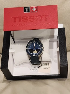 Reloj para hombre Tissot T-Touch Expert Solar II correa de goma azul T1104204704100 Foto 1 de 4