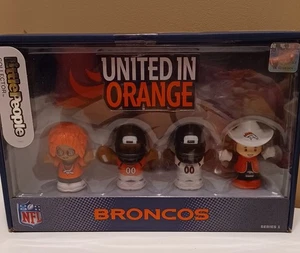 Denver Broncos LittlePeople 2023 marque Mattel NFL 4 figurines Broncos Country - Photo 1/2