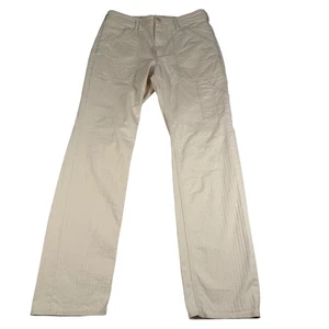 Anthropologie Pilcro Wanderer Ivory Carpenter Utility Pants Women's 28 Wide Leg - Picture 1 of 8