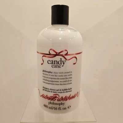 Champú Philosophy Candy Cane gel de ducha baño de burbujas 16 OZ nuevo diseño navideño Foto 1 de 2