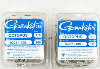 (LOTE DE 2) GANCHO DE NÍQUEL POLVO GAMAKATSU 1/0 #02011-100 BN3230 - Imagem 1 de 3