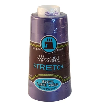 Maxi-Lock Stretch Serger Thread Purple 2000 Yards Textured Nylon Sewing Material - Image 1 of 4