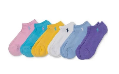 Polo Ralph Lauren Women's Low-Cut Half Cushion Ankle 6-pack Socks 9-11 Paste - Image 1 of 4