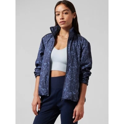 L Athleta Sightseer Lace Jacket in Ethereal Bloom Cottage Blue - Image 1 of 4
