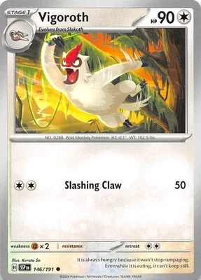 Vigoroth 146/191 SV08: Surging Sparks Pokemon 011859 - Image 1 of 2