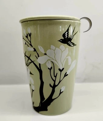 Taza de té de cerámica Kati 3 piezas Té Forte Canto de pájaros Árbol verde Ramas Pájaros Foto 1 de 4