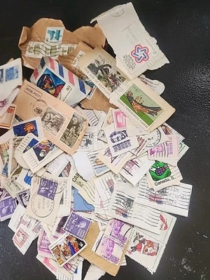 Vintage Postage Stamps Used Post Marked Mixed Variety To Many To List WW Plus - Image 1 of 4