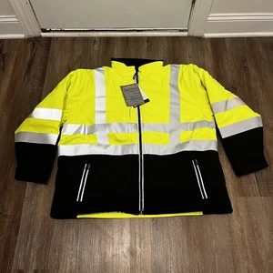RefrigiWear Men's Size XXL Hi Visual Softshell Jacket High Visibility Warm Coat - Picture 1 of 5