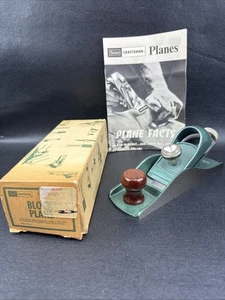 NOS Sears Craftsman Low Angle Block Plane w/ Box & Instructions 187. 37051 Vtg - Picture 1 of 13