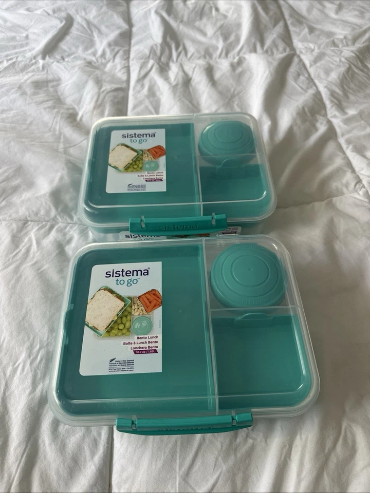Sistema to go Bento Lancheira 1,65L Verde Teal Aqua *NOVO* Lote 2 - Imagem 1 de 1