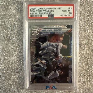 2020 Topps  RETAIL FOILBOARD TEAM CARD /264 PSA 10 NEW YORK YANKEES #83
