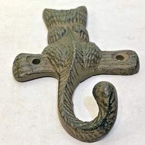 Katze Gusseisen Wandschwanz Haken Aufhänger Mantel Schlüssel Handtücher Küche 3 3/4" T NEU - Bild 1 von 5