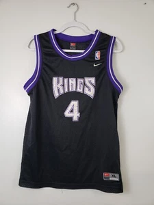 (M5) Vintage Nike Sacramento Kings Chris Webber #4 Jersey Youth XL Black NBA - Picture 1 of 8