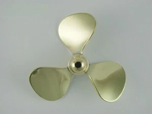 Brass Propeller, 3 Blade, M4 - 45mm LH - Picture 1 of 1