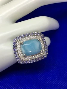 Larimar Multi Gemstone Ring - Picture 1 of 3