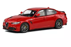 SOLIDO D/CST 1/43 2019 ALFA ROMEO GIULIA QUADRIFOGLIO 2.9L BI-TURBO IN SOLID RED - Picture 1 of 8