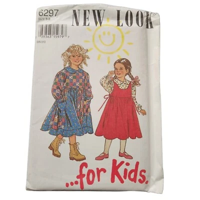 NEW LOOK Sewing pattern 6297 Boho Dress Child Size (3 - 8) Easy Sew for Kids - Image 1 of 4