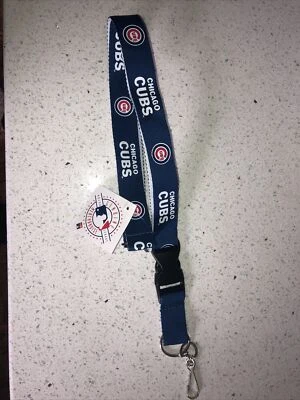 New MLB Chicago Cubs Authentic Lanyard Key Chain/Detachable Buckle 2 Sided NWT - Image 1 of 4