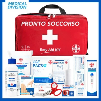 Kit di Pronto Soccorso medicazione per casa auto moto barca viaggio ufficio - Immagine 1 di 4
