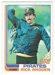 Autographed RICK RHODEN Pittsburgh Pirates 1982 Topps Card #513 w/ Show ticket - Picture 1 of 1