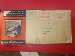 Socony-Vacuum Map New Jersey Delaware 1936 Mobile Gas w/ Envelope - Picture 1 of 5