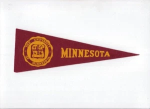 Vintage College Wimpel Minnesota University Filz Banner Flagge Mini 10 Zoll - Bild 1 von 1