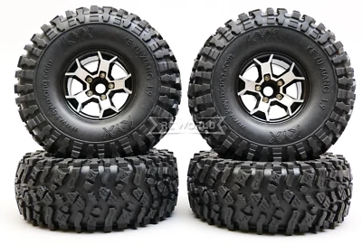 1/10 Metal TRUCK WHEELS 1.9 Beadlock Rims JEEP STYLE  W/ TIRES (4pcs) - Image 1 of 4