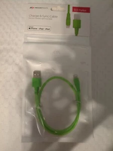 Newertech iPhone Lightning USB Charge Sync Cable 0.5m 1.6' Green Custom Braided - Picture 1 of 1