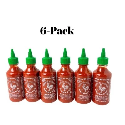Salsa de chile caliente Huy Fong Sriracha paquete de 6 9 oz. BBD:09/2025 Foto 1 de 4