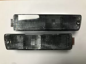 2X Black Smoked Front bumper turn signal indicators For VW GOLF 2 Jetta MK2 - Picture 1 of 5