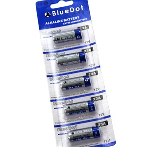 5pc BRAND NEW Premium Alkaline Battery 23A 12V 23AE BlueDot 21/23 A23 23GA MN21 - Picture 1 of 2