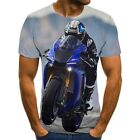 Motorcycle Motorbike 3D Druck Casual Frauen Männer T-Shirt Rundhals Kurzarm Tee