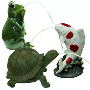 Bermuda Pond Pals Spitters Tortoise Jumping Koi Frog Pond Fish Ornament Decorate - Picture 1 of 9