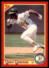 1990 Score. Rickey Henderson Baseball Cards #360