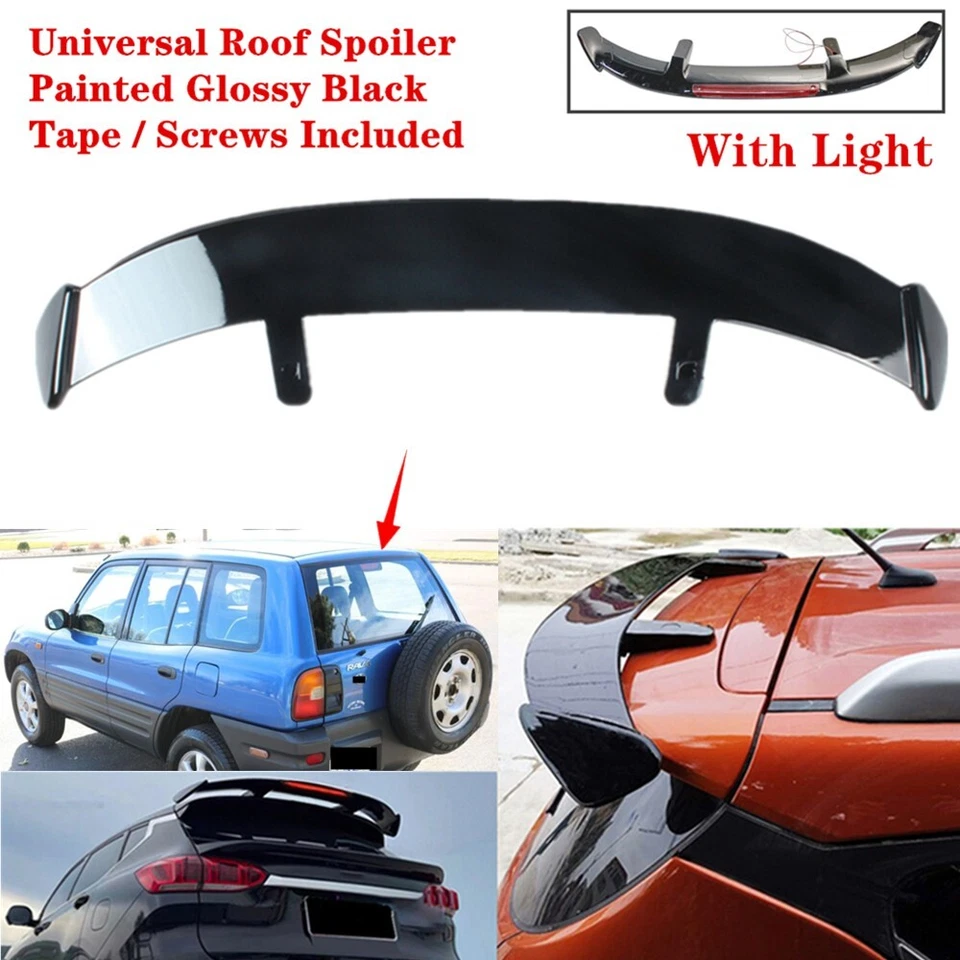 Universal Fit For Toyota RAV4 1997-2000 Rear Roof Spoiler Wing Black W/Light Foto 1 de 4