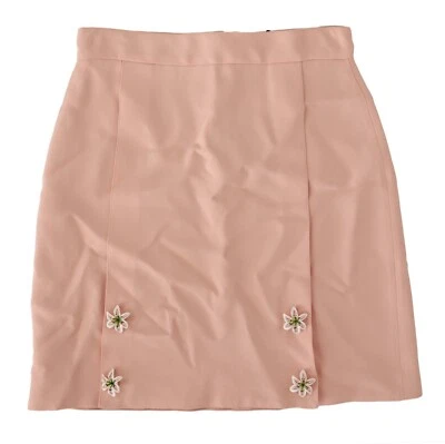 DOLCE & GABBANA Kids Skirt Light Pink Lily Button Embellished s. 12 years $600 - Image 1 of 4